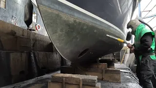 Nightmare Job Boat Sandblasting