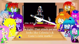 The 4 Rainbooms, Cozy Glow, Lemon, & The 4 Dazzlings react to Last Breath Sans phase 3! (So awesome)