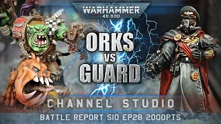 Astra Militarum vs Orks Warhammer 40K Battle Report 9th Edition 2000pts S10EP28 WHOZDA BIGGEST BOSS?