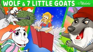 Wolf & 7 Little Goats 3 + Goldilocks & The Mystery Book | Bedtime Stories for Kids | Fairy Tales