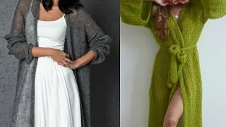 Подборка кардиганов из мохера. Идеи для вязания -A selection of cardigans from mohair.Knitting Ideas