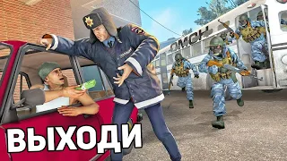 СБЕЖАЛ ОТ МЕНТА В GTA SAMP ONLINE RP #shorts