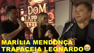 LEONARDO E MARÍLIA MENDONÇA SE ENCONTRAM PELA 1ª VEZ EM LIVE E A CANTORA TRAPACEIA LEONARDO