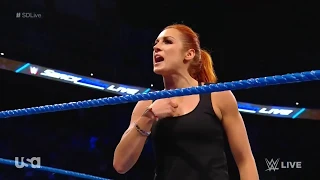 Sasha Banks and Bayley vs Carmella and Charlotte + Becky lynch saves Charlotte SDlive 9/24/2019