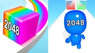 Jelly Run 2048 vs Count Master 3D Run / iOS Android mobile game | Satisfying | Gameplay | Fun Game