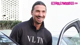Zlatan Ibrahimovic Gets Hit On By A Female Photographer While Leaving Il Pastaio In Beverly Hills