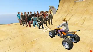 GTA 5 Jumps/Falls Ragdolls Compilation #4 (Euphoria physics - Funny Moments)