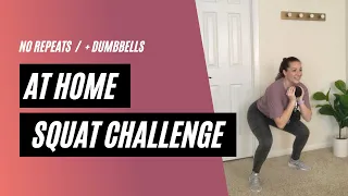 Squat Challenge under 10 min! 200 Reps Squat Variations, No Repeats Lower Body Workout!