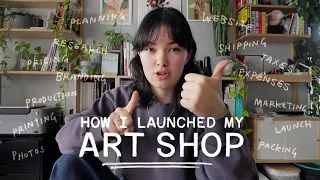 literally every single thing I did to launch my art shop ᯓ★ step-by-step guide