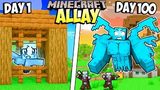 I Survived 100 Days as an ALLAY in Minecraft