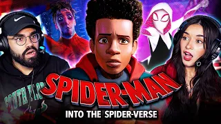 Our first time watching SPIDER-MAN: INTO THE SPIDER-VERSE blind movie reaction!