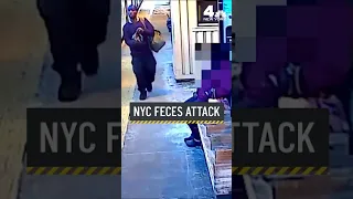 NYC FECES ATTACK: Man Smears Woman Waiting for Train With Feces #shorts