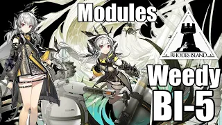 【明日方舟】専用モジュール獲得任務：ウィーディ クリア参考例 BI-5/Modules Weedy BI-5