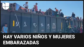 Sin agua ni comida y enfermos: tren 'La Bestia' queda varado en Chihuahua con más de 3,000 migrantes