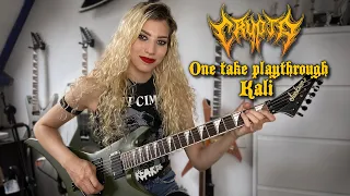 CRYPTA - One Take Guitar Playthrough 'Kali' - By Sonia Anubis