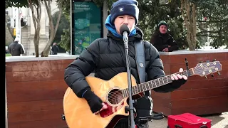 "The Scientist" (Coldplay) by Grafton Streets Youngest Busker... 15 year old Cathal Mulvey.