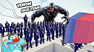 JACK 100x VENOM + GIANT VENOM vs OGGY EVERY GODS - Totally Accurate Battle Simulator TABS