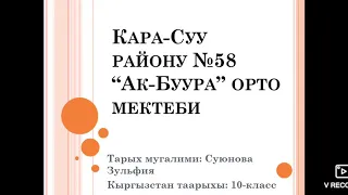 Тема: Кыргызстан Кокон хандыгынын мезгилинде.