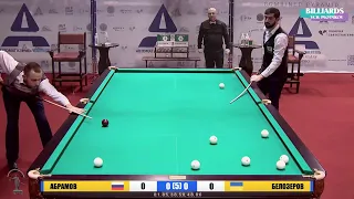 Финал, КО - 21. Абрамов - Белозеров. Бильярд (московская пирамида). Billiards.