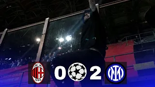 IL BOATO DELLA CURVA NORD! MILAN 0-2 INTER | LIVE REACTION DALLA CURVA!