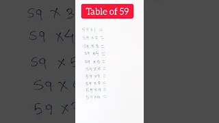 59 का पहाड़ा 🔥| Table Trick | 59 ka table| Simplification Trick | math tricks #shorts #youtubeshorts