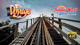 2022 The Voyage Roller Coaster On Ride Front Seat 4K POV Holiday World and Splashin' Safari