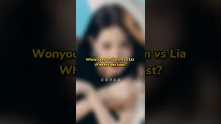 Wonyoung vs Garam vs Lia Who fell the best?