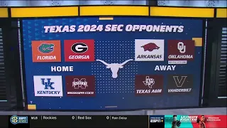 Texas Football 2024 SEC Schedule Reveal [June 14, 2023]