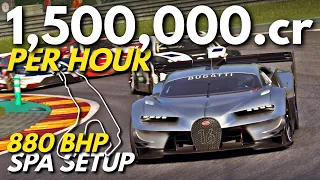 EARN 1.5m Credits Per Hour | SPA Bugatti 800PP Money Earning Build | GT7 Cash Tune Setup Guide