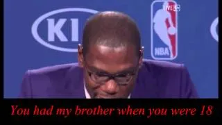Kevin Durant MVP speech with subtitles