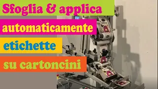 Sfoglia e applica automaticamente etichette su cartoncini