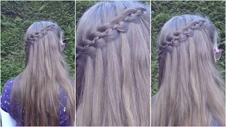 DIY 4 strand waterfall braid tutorial