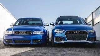 NEW MEETS AN ICON - 2018 AUDI RS3 SB vs AUDI RS4 B5 AVANT (5cylinder vs BiTurbo)