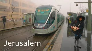 Jerusalem. A Walk in The Rain in Heavy Fog. Mount Herzl and Bayit VeGan Neighborhood.