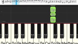 Hallelujah (легкая песня одним пальцем на пианино + ноты)