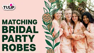 Matching Bridal Party Robes with Tie Dye