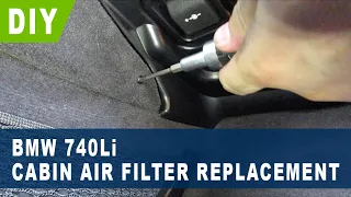 BMW 740Li Cabin Air Filter Replacement ( 2011 2012 2013 2014 2015 )