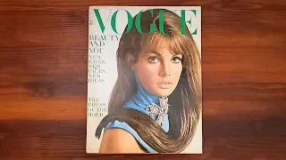 1967 October 1 ASMR Magazine Flip Through: Vogue w Jean Shrimpton, Balenciaga, Avedon, Anouk Aimee