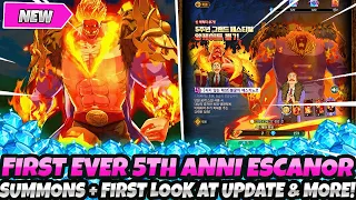 *FIRST EVER 5TH ANNI ESCANOR SUMMONS!* + FIRST LOOK AT ANIMATIONS, UPDATE & MORE! (7DS Grand Cross)