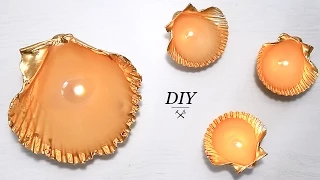 DIY SEASHELL CANDLES