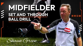 SoccerCoachTV - Midfielder Set and Through Ball Drill.