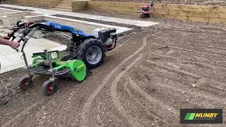 Mumby Machinery Pedestrian Power Box Rake with Carbide Tooth Rotor