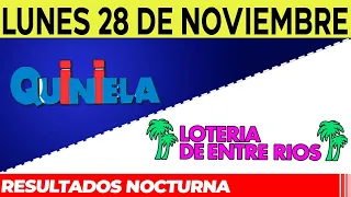 Resultados Quinielas Nocturnas de Córdoba y Entre Ríos, Lunes 28 de Noviembre