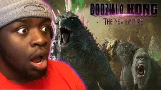 THEY'RE FRIENDS NOW!?!?! | Godzilla x Kong The New Empire Trailers 1 and 2 BLIND REACTION!!!!