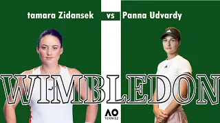 tamara Zidansek     vs   Panna Udvardy    | 🏆 ⚽ Wimbledon 2022  Round 1     (06/27/2022) 🎮