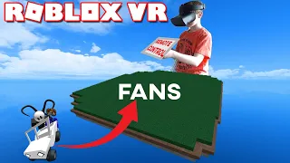 CONTROLLING MY FANS in ROBLOX VIBE VR WITH FANS!