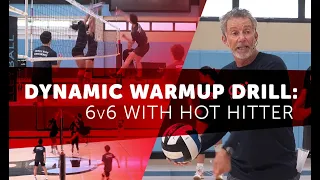 Dynamic warmup drill  6v6 with hot hitter  2