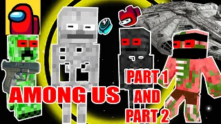 MONSTER SCHOOL : AMONG US (THE SKELD) + (THE POLUS)  - Minecraft Animation