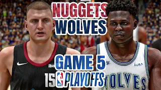 NUGGETS vs TIMBERWOLVES GAME 5 - 2024 NBA PLAYOFFS WEST SEMIFINALS - NBA 2K24 (PS5) [4K UHD]