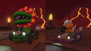 Mario Kart 8 Deluxe (Switch) - Petey Piranha + Koopa Troopa Splitscreen Custom Cups Gameplay